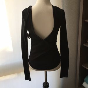 Free People open back long sleeve top